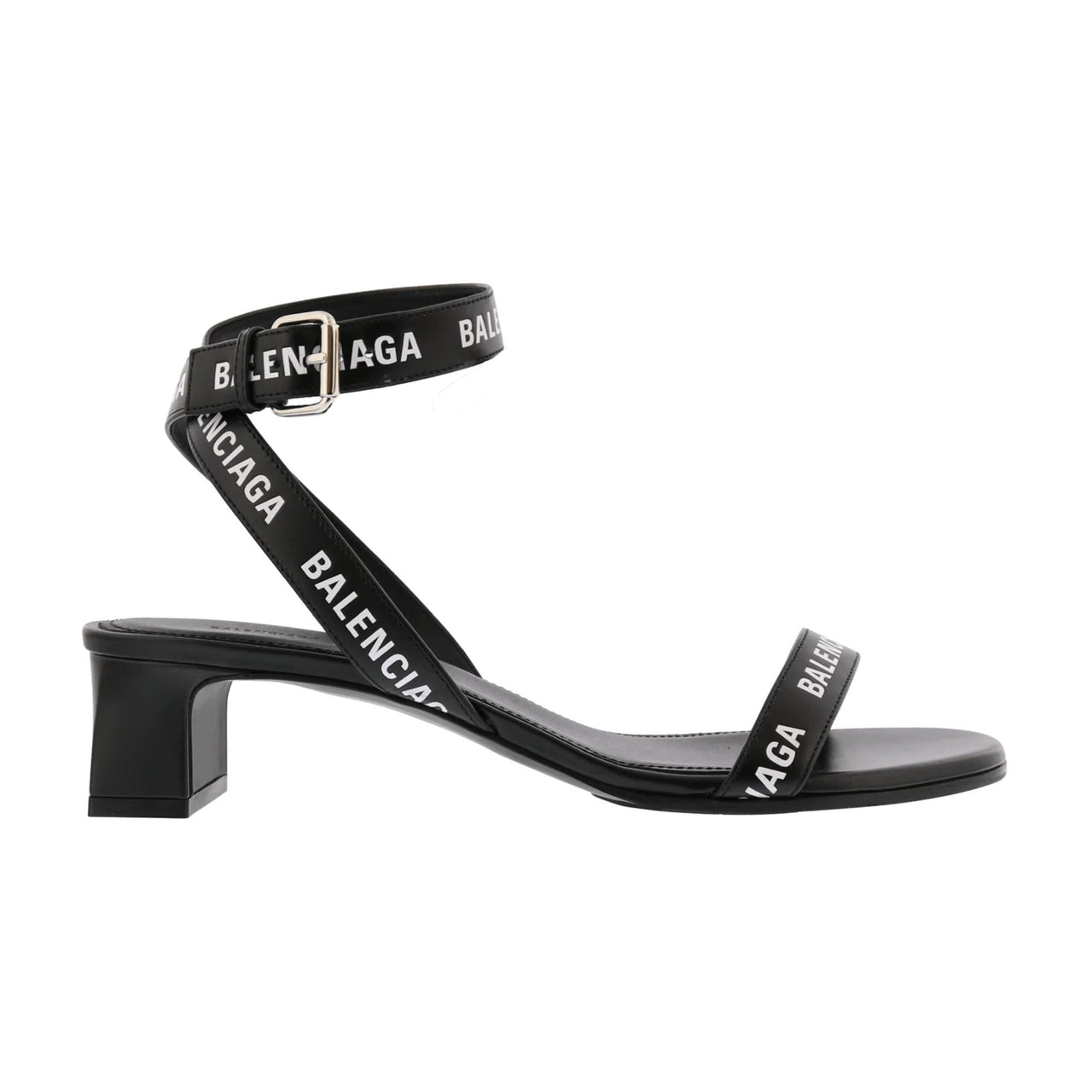 Balenciaga Logo Ankle Strap Sandals