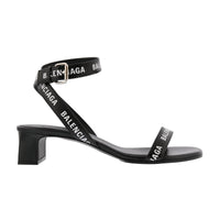 Balenciaga Logo Ankle Strap Sandals
