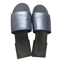 Balenciaga Box Mules 'Metallic Silver'