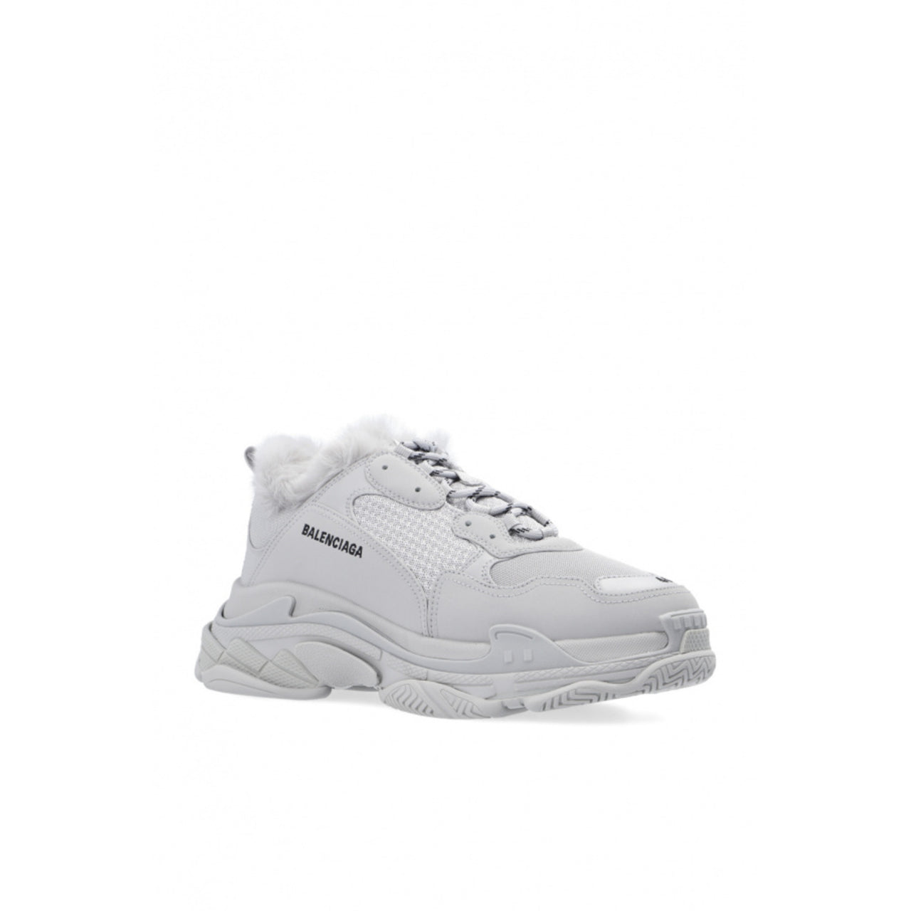 Balenciaga Triple S Fur Sneakers