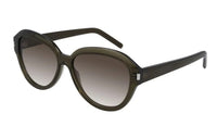 SAINT LAURENT Plastic Square Sunglasses Women's Green