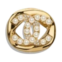 CHANEL Metal Brooches Women's Gold