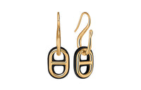 HERMES O'Maillon Earrings Women's Black