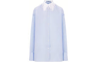 PRADA Fringed Collar Button Up Shirt