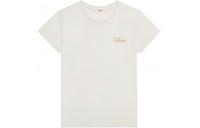 CELINE Cotton Logo Embroidery Short Sleeved Shirt T Shirt Women's Ecru