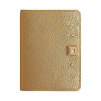 HERMES Chamkila Goat Skin Card Holder Women's Gold