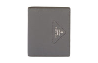 PRADA Leather Wallet Men's Gray