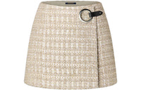 LOUIS VUITTON Lurex Tweed Mini Wrap Skirt