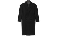 SAINT LAURENT FW22 Velvet-feel Coat Women's Black