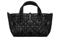 DIOR Wrinkled Cow Leather Handbag, Shoulder Bag Small Size Women's Black