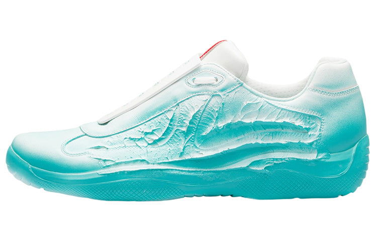 Cass x PRADA Att4ck Wear-Resistant Low-Top Athletic Shoes Unisex Turquoise