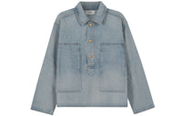 CELINE Jackets Coats Women's Light Denim Blue