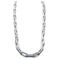 LOUIS VUITTON Pre-Owned 2010s 18kt White Gold Diamond And Sapphire Necklace