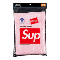 Supreme Hanes Boxer Briefs (2 Pack) 'Pink' FW21A59-PINK