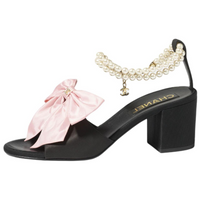 CHANEL Strap Sandals 6.5cm Women's Black