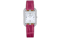 HERMES Cape Cod Wrist Watch Quartz Movement Genuine Leather Strap 23*23mm White Dial Women's Watch