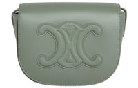 CELINE Triomphe Smooth Cow Leather Crossbody Bag Shoulder Bag Women's Green