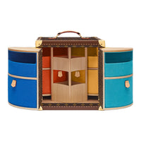 LOUIS VUITTON Wooden Hard Case Storage Box Unisex Brown