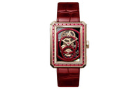 CHANEL BOY · FRIEND Wrist Watch Manual Mechanical Movement Crocodile Leather Strap Cut-Out Dial Women's