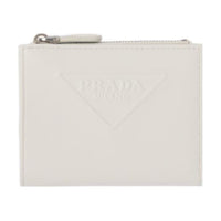PRADA Leather Wallet Women's White