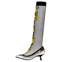 DIOR D-Motion Slim Heel High Heels 5.5cm Women's Black White