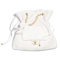 CHANEL Lambskin One Shoulder Handbags Women's White