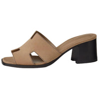 HERMES Helia Slide Slippers Women's Light Umber
