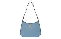 MIU MIU Leather Hobo Bag Shoulder Bag Handbag Shoulder Bag Women's Interstellar Blue