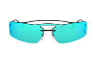 PRADA Metal Rectangular Sunglasses Women's Black