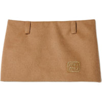 MIU MIU Logo-Detailed Mini Skirt