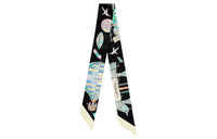 HERMES 2010s Twilly Les Folies Du Ciel Scarf