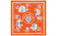 HERMES Silk Scarves Women's Orange