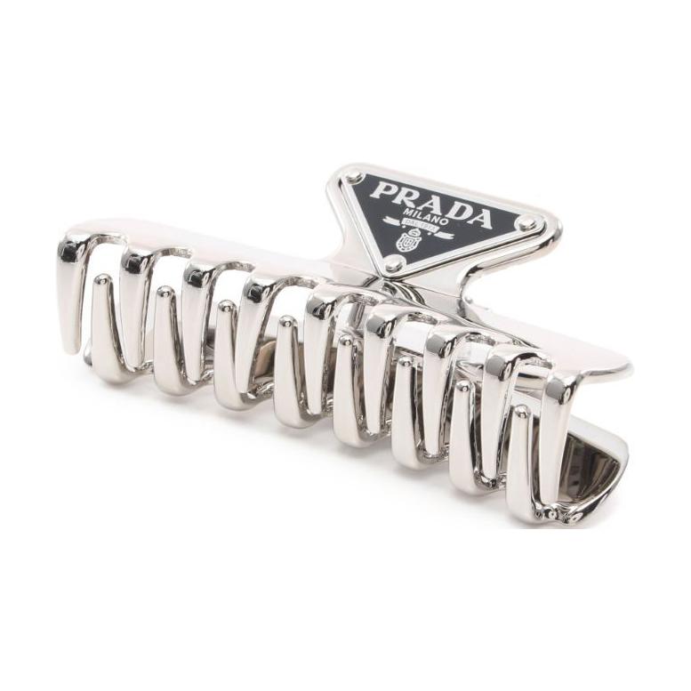 PRADA 2010s Triangle-logo Hair Clip
