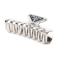 PRADA 2010s Triangle-logo Hair Clip