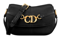 DIOR Cow Leather Shoulder Bag, Crossbody Bag Small Size Women's Black