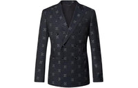 LOUIS VUITTON Double Breasted Wool Pont Neuf Jacket Jackets Coats Men's Marine Blue