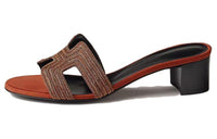HERMES Oasis Slide Slippers Women's Dull Red