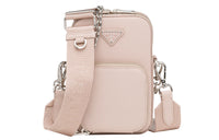 PRADA Saffiano Calfskin Shoulder Bag Women's Water Lily Color