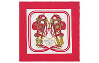 HERMES Silk Scarves Women's Red