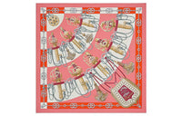 HERMES Silk Scarves Women's Pink