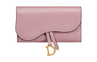 DIOR Goatskin Wallet Women's Vintage Pink