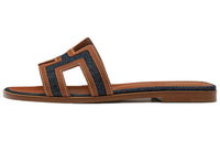 HERMES Oran Slide Slippers Women's Umber