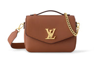 LOUIS VUITTON Grained Calfskin Handbag Shoulder Bag Crossbody Bag Regular Women's Brown