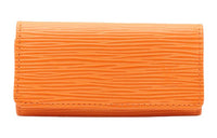 LOUIS VUITTON Leather Key Pouch Women's Orange