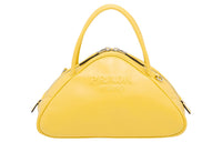 PRADA Triangle Leather Handbag Shoulder Bag Crossbody Bag Women's Sunlight Yellow