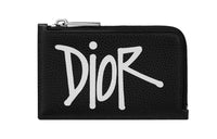 DIOR Grained Calfskin Card Set Card Holder Unisex Black