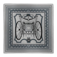 HERMES Cashmere Mulberry Silk Shawls Unisex Gray