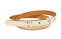 HERMES Leather Belts Women's Ecru