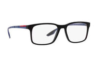 PRADA Plate Frame Square Eyeglass Frames Men's Black