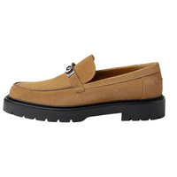HERMES Icone Loafers Men's Khaki Brown